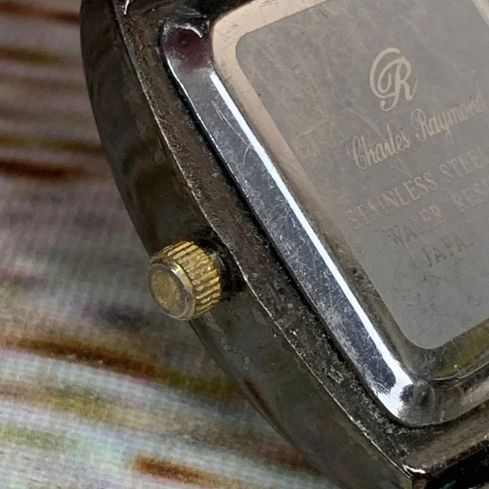 Charles Raymond His & Hers Matching Watch‎ Set Stainless Steel Japan Movement